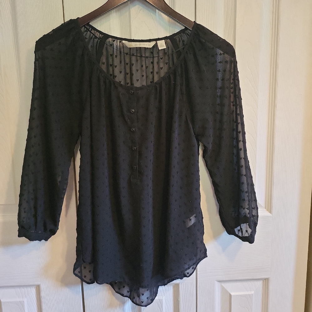LC Black Sheer Top